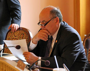 Ohio Representative Tony Burkley is shown during a House Agriculture Committee meeting. (photo submitted)