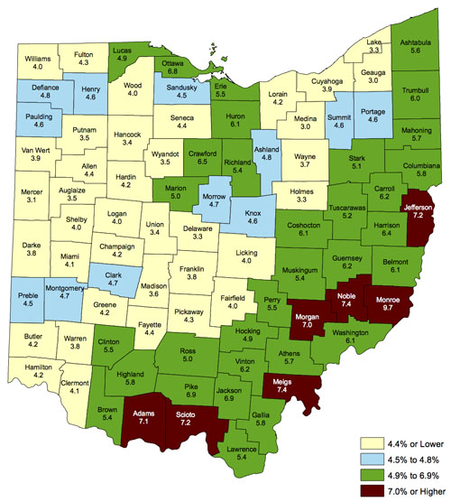 Jobless Rate Map 11-2015