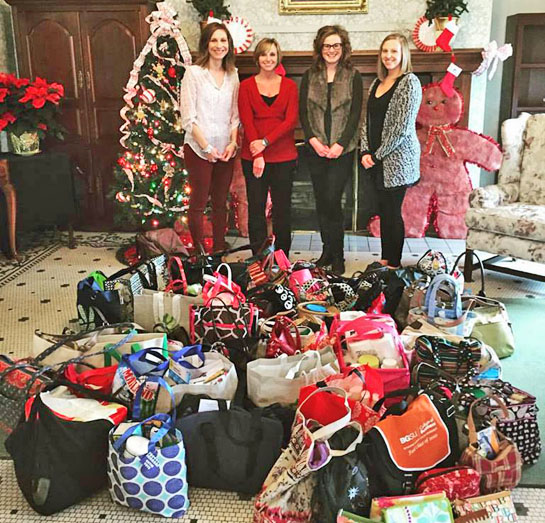 Totes donated to YWCA 12-2015