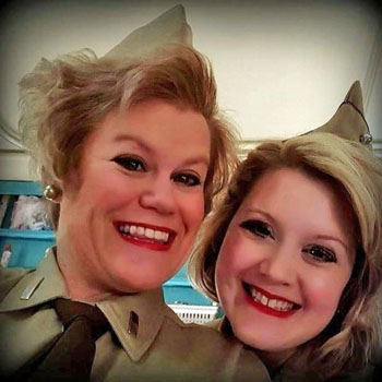 Kristin Lee and Laura Warnement in their "Andrews Sisters" costumes for VWCT's production of G.I. Holiday Jukebox. (photo submitted)