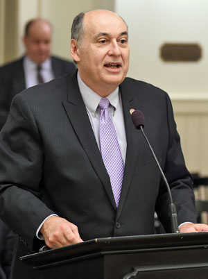 Ohio Representative Tony Burkley testifies on behalf of House Bill 406 in Columbus. (photo submitted)