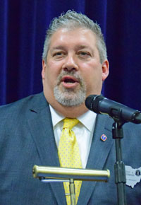 2016 OSBA President Eric Germann speaks on Saturday. (Dave Mosier/Van Wert independent)