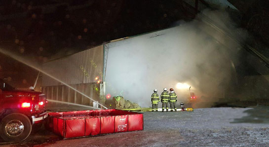 Haviland area barn fire 1-11-16