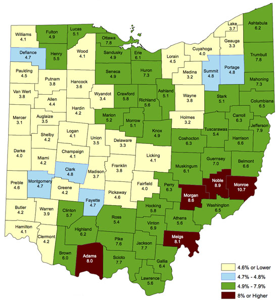 Jobless Rate Map 12-2015