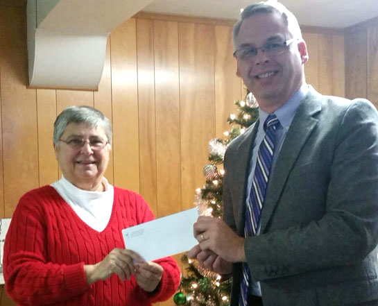 St. Paul's donation to Salvation Army 1-2016