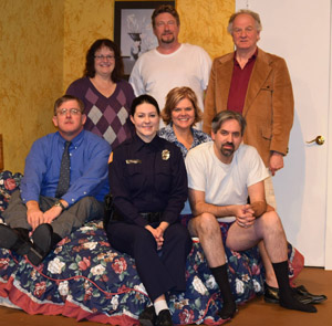 The cast of Van Wert Civic Theatre's current production: Unnecessary Farce. (VWCT photo)
