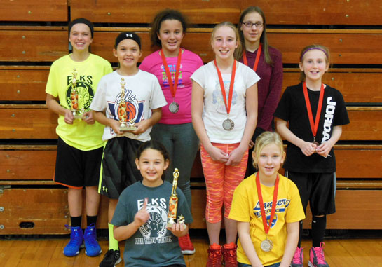 VW Elks Hoop Shoot girl winners 12-2015