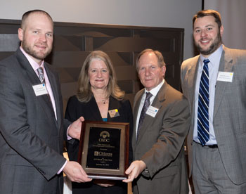 Shown are (from the left) Eric Faulkner, CNB vice president; OSDC Executive Director Dianne Allen; CNB President/CEO Mike Romey; and Brock Burcham, CNB senior vice president-Springfield. (photo submitted)