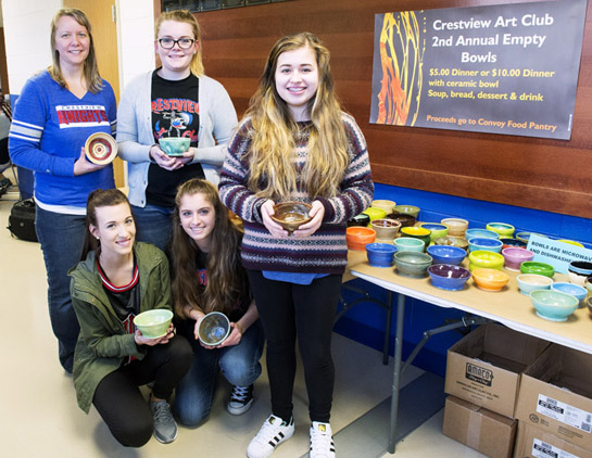 Crestview Art Club Empty Bowls photo 2-2016