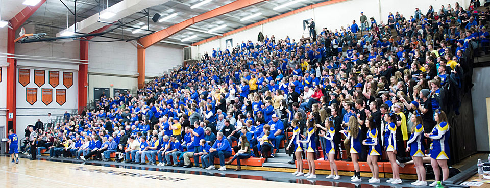 Lview district semifinals game vs. Miller City 3-1-16-Crowd