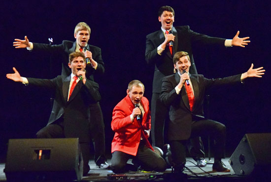Quintessential, a barbershop group from Versailles High School, won the 2016 Ohio Has Talent! event at the Niswonger Performing Arts Center of Northwest Ohio with its rendition of a medley of hits made famous by Frankie Valli and the Four Seasons. (Dave Mosier/Van Wert independent)