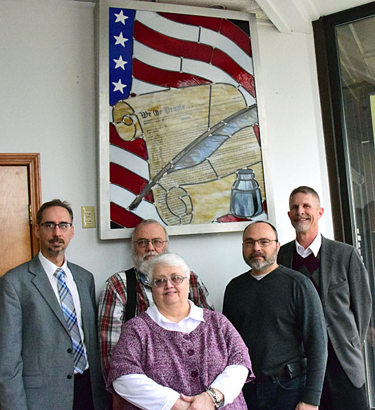 Stained Glass donated to Elections Board 3-7-16