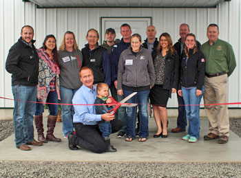 Cooper Farms cuts the ribbon on its new hog farm near the Defiance County community of Mark Center. (photo submitted)