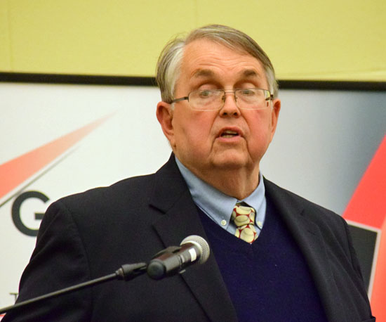 Wright State University Professor Dr. Bud Baker was the keynote speaker for Vantage Career Center's All Boards Dinner on Thursday evening. (Dave Mosier/Van Wert independent)