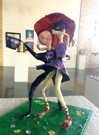 “Urban Couple” by Skyla Menke of Crestview High School is on display at the Wassenberg Art Center’s 2016 High School Invitational Exhibit. (Photo submitted.)