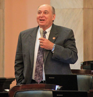 State Representative Tony Burkley speaks during a hearing on an agri-tourism bill in the Ohio House of Representatives. (photo submitted)