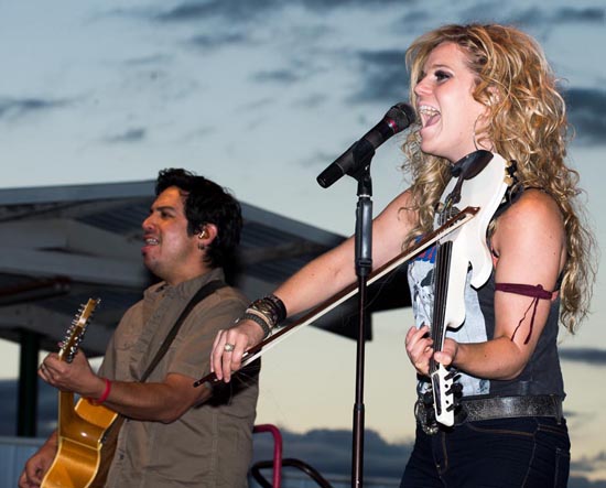 Natalie Stovall & The Drive wowed fans during a concert Thursday night at the Van Wert County Fair. Bob Barnes/Van Wert independent