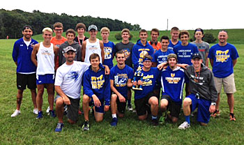The Lincolnview boys' cross country team (above) finished second at the 2016 Van Wert County Hospital Invitational. (photo submitted)