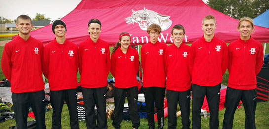 The Van Wert High School boys' cross country team and individual qualified Jerica Huebner. (photo submitted)