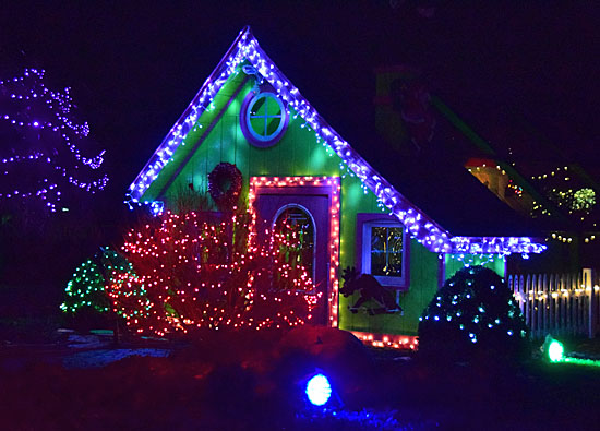 The Butterfly House at the Children's Garden in Smiley Park sports hundreds of lights as part of the Christmas Garden event held during the Christmas holidays. The event is only one of many in the Van Wert area during the holidays. VW independent file photo