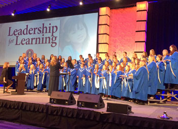 The Lincolnview High School choir performs at the OSBA Capital Conference in Columbus. (photo submitted)
