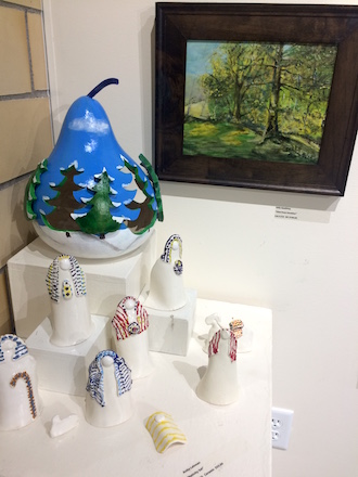 Paintings and 3-D work are available for purchase at the art center's Members' Show and Sale, on display now.  (Photo submitted.)