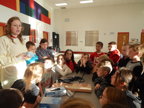 Vantage came to Van Wert Elementary School and held a mini-job fair with the fourth grade students.  (Photo submitted.)