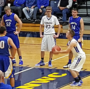 Lincolnview's Caden Ringwald shoots a free throw during Monday's game against Continental. Scott Truxell/Van Wert independent