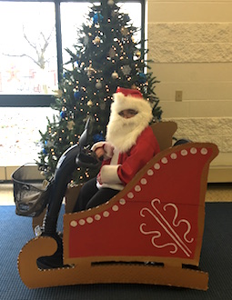 Derek Sellers, 5th grader, played Santa in the 5th and 6th grade production of “Jingle Bell Jukebox.” (Photo submitted.)