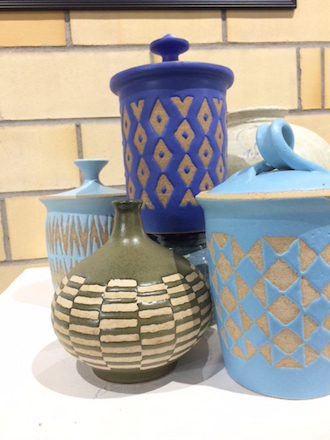 Items for sale at the Annual Artists’ Exhibit and Sale, located at the Wassenberg Art Center, which will run through this coming Sunday, December 19. (Photo submitted.)