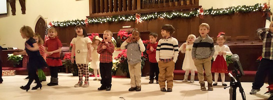 On December 15, 2016, the children from the First United Methodist Church Preschool, 113 W. Central Ave., presented "A Christmas Celebration”, which included songs, poems and dances celebrating the birth of Jesus.  They performed for their families.  For more information about the preschool contact Administrator April Ellerbrock at 419.238.0631, ext 308. (Photo submitted.)
