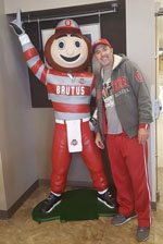 Chesbro with Ohio State mascot Brutus Buckeye. (photo submitted)
