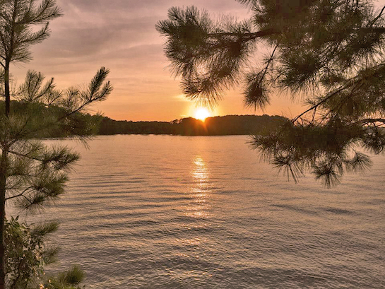 An evening shot across Georgia's Lake Lanier, taken by Rex Dolby.