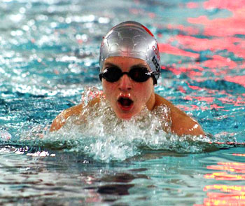 Van Wert swimmer Noah Arend competes in the breaststroke during a meet this past weekend. (photo submitted)