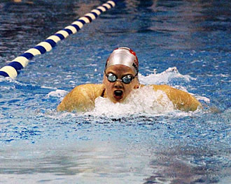 Van Wert swimmer Katie McVaigh competes in the 100-yard butterfly at sectionals in Ayersville. (photo submitted)