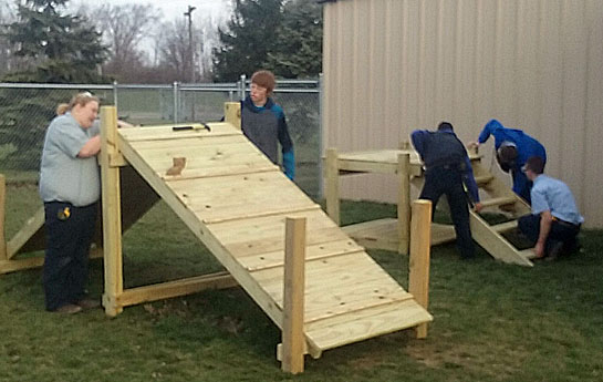 Humane Shelter agility course work 3-2017