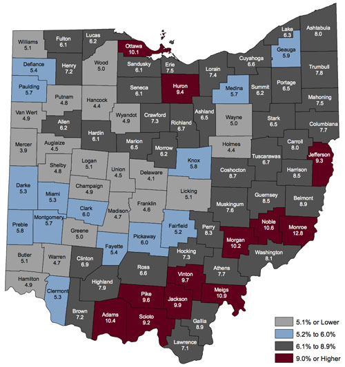 Jobless Rate Map 1-2017