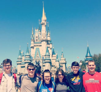 Crestview’s show choir and band group visits Disney World in Florida to honor their success this year. (Photo submitted by J. Germann.)