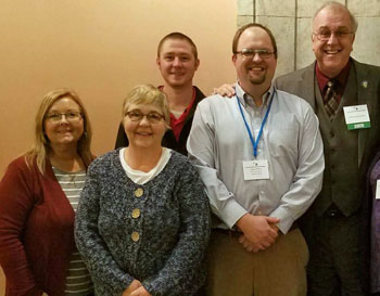 Ohio Senator Cliff Hite (right) poses with Van Wert SWCD staff members. (photos submitted)