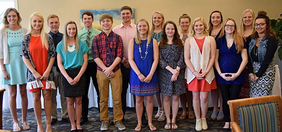 Students who participated in the inaugural year of Van Wert High School's Career Education Opportunity (CEO) program pose following a breakfast held at Willow Bend Country Club. photos by Dave Mosier/Van Wert independent