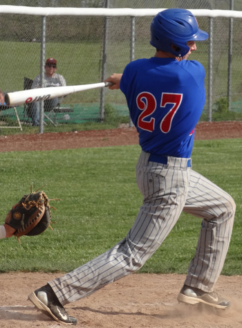 Crestview's Brett Schumm swings at a pitch during Wednesday's game. Scott Truxell/Van Wert independent