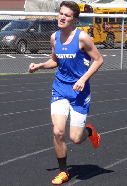 Crestview's Dylan Sparks competes in the 1600-meter run on Saturday. Scott Truxell/Van Wert independent