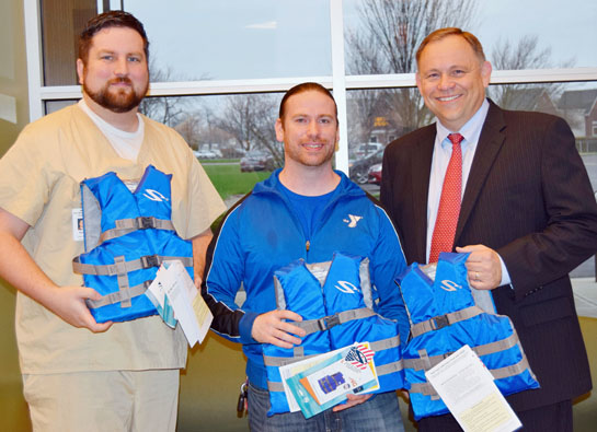 Hospital donates life jackets 4-2017