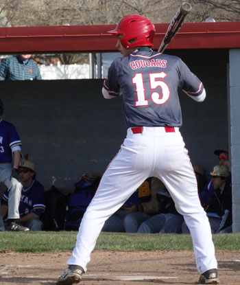 Van Wert's Nick Gutierrez (15) looks for a pitch to hit during Saturday's contest against Bryan. Scott Truxell/Van Wert independent