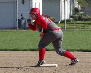 Van Wert's Allison Kennedy is ready to advance to third base. Scott Truxell/Van Wert independent
